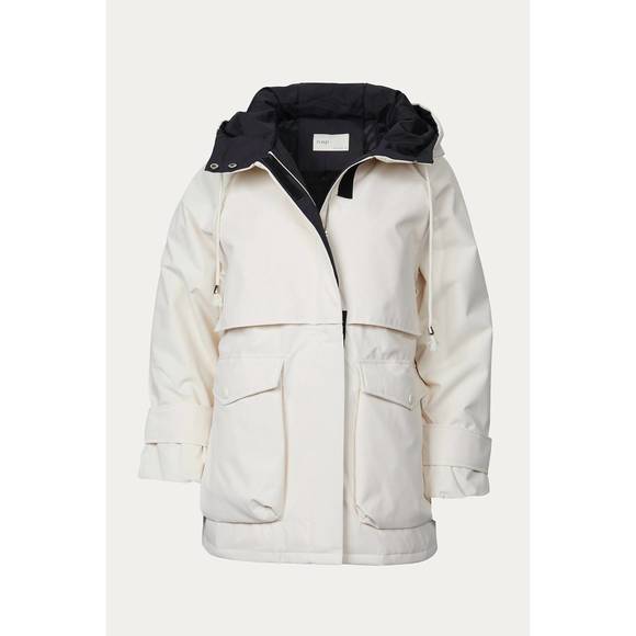NEW NAP hooded shell down coat in ivory - Picture 2 of 6